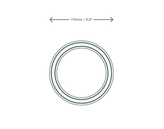 Plato de fibra 175mm 1000 UNIDADES