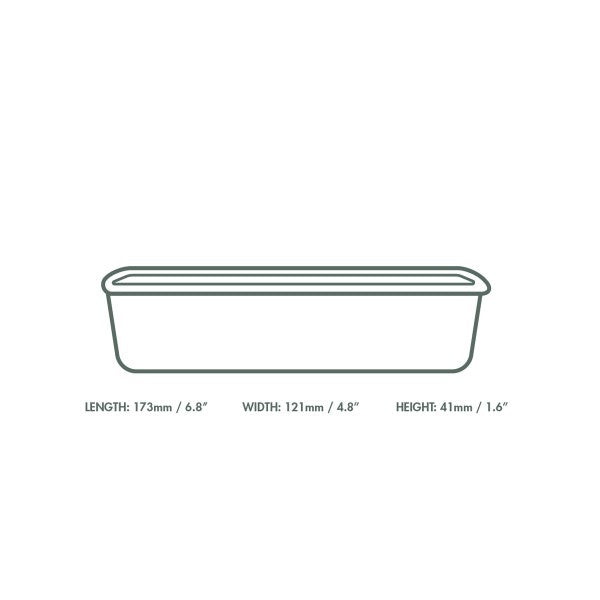 Envase rectangular de papel negro para alimentos de 500 ml (16 oz) 300 UNIDADES