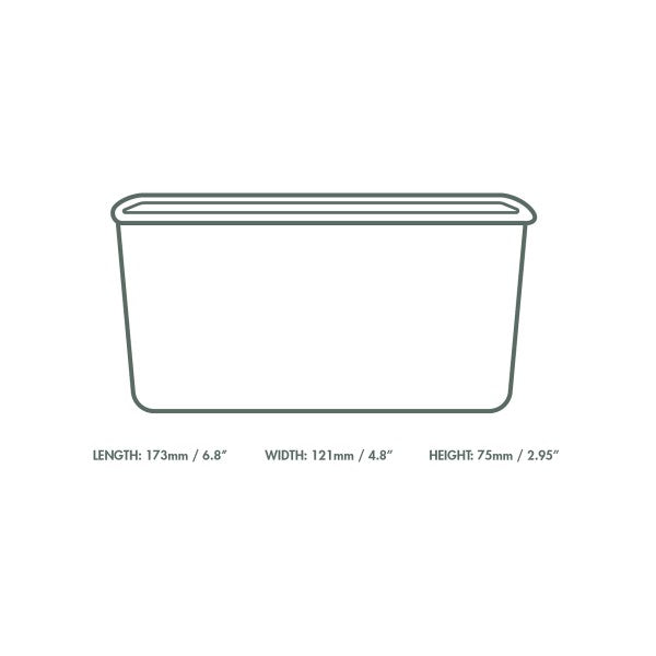 Envase rectangular de papel negro para alimentos de 1000 ml (34 oz) 300 UNIDADES