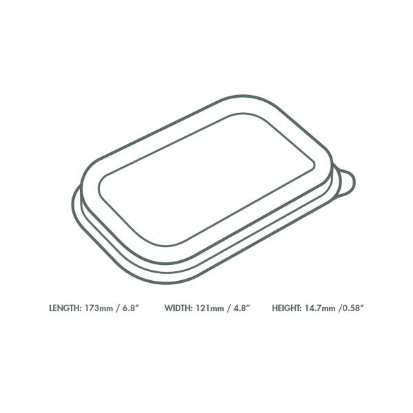 Tapa rectangular de PLA 300 UNIDADES