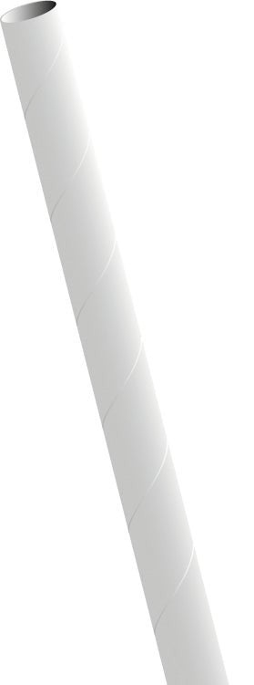 Pajita de Papel 195x6mm Blanca 9600 unidades