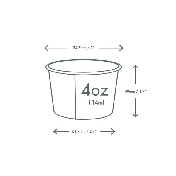 Tarro de helado de 4 oz 1000 UNIDADES
