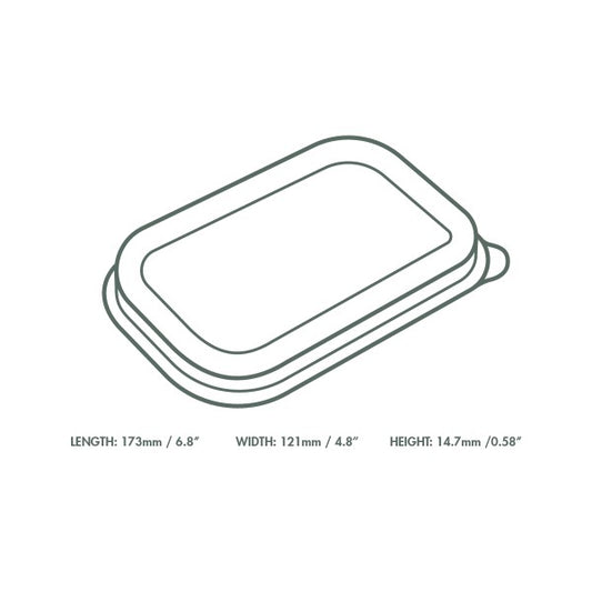 Tapa rectangular de PLA 300 UNIDADES