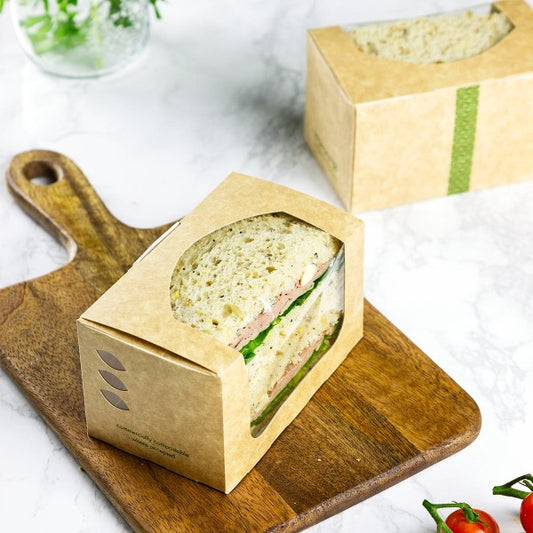 Cartón kraft para sándwich Bloomer 500 unidades